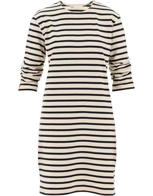 TORY BURCH "striped cotton dress with eight