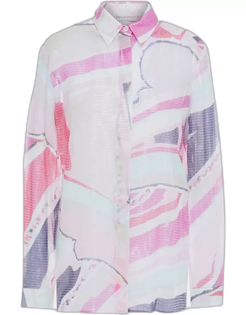 Emilio Pucci Silk Long Sleeved Top