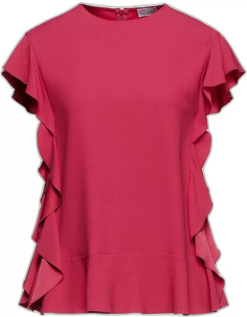 Redvalentino Acetate Short Sleeved Top