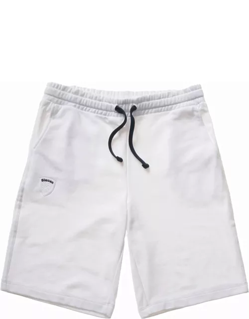 Blauer Bermuda Shorts In White Fleece
