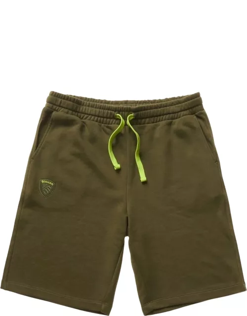 Blauer Bermuda Shorts In Green Fleece