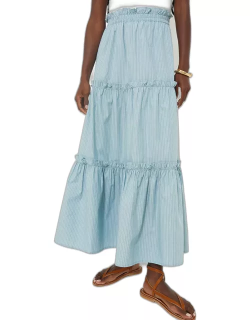 Slate Blue Stripe Prado Skirt