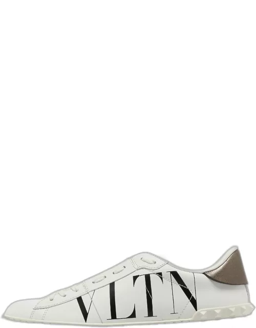Valentino White Leather VLTN Low Top Sneaker