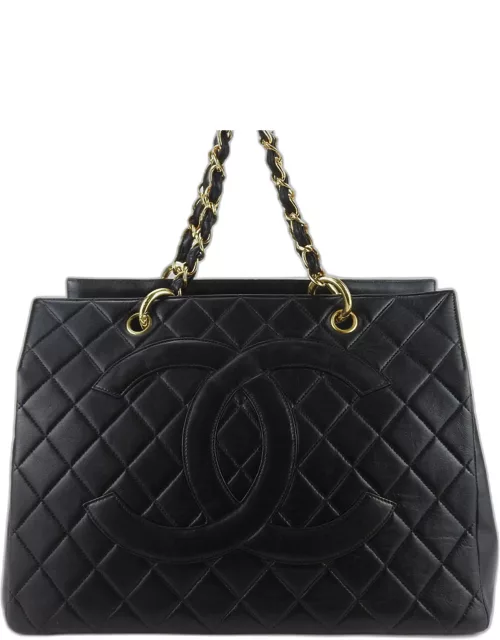 Chanel Black Leather Grand Shopping Tote Bag