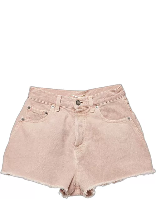 Saint Laurent Vintage Pink Denim Shorts S Waist 24"