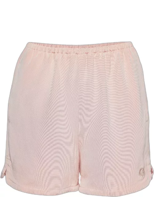 Gucci Pink Silk Blend GG Embroidered Shorts