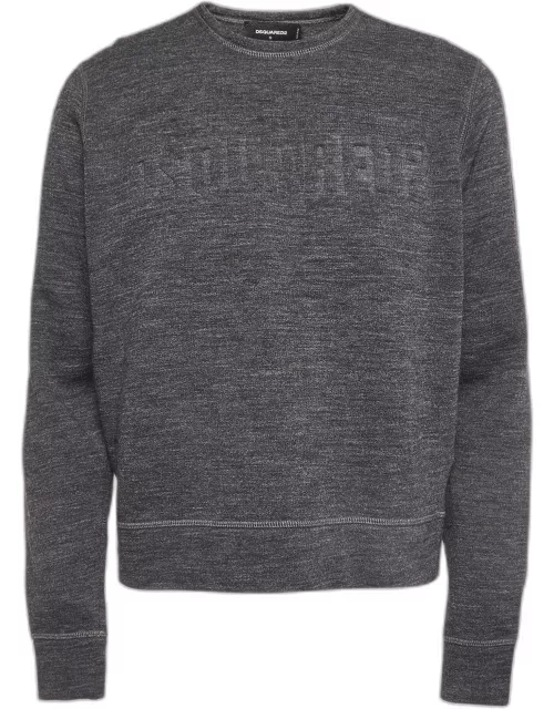 Dsquared2 Grey Puff Print Knit Sweatshirt
