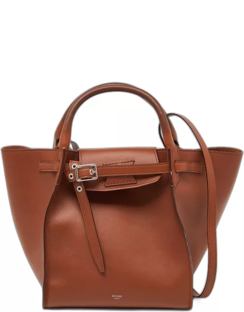 Celine Brown Leather Small Big Bucket Bag