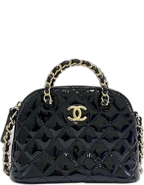 Chanel Black Patent Leather Mini Crossbody Bag