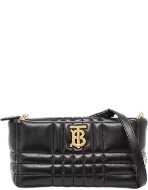 Burberry Black Quilted Leather Small Lola Zip Shoulder Bag