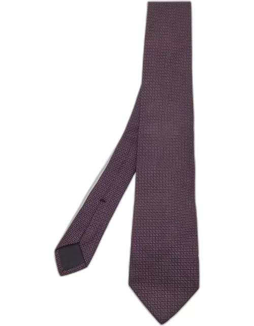 Gucci Purple Jacquard Silk Tie