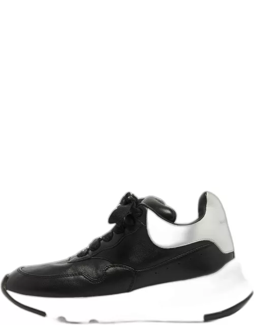 Alexander McQueen White/Black Leather Larry Sneaker
