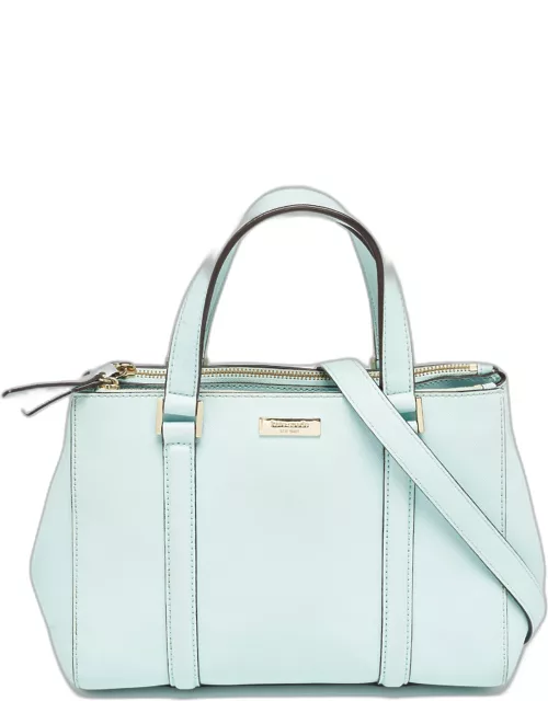 Kate Spade Light Blue Leather Small Newberry Lane Loden Top Handle Bag