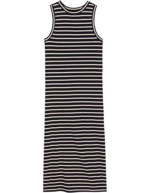 Rails Tank Cotton Dress - Black & Ivory Stripe