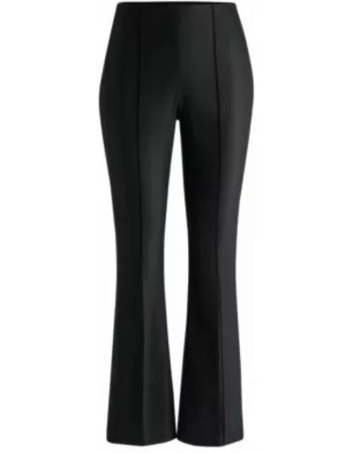 Slim-fit trousers- Black Women's Formal Pant