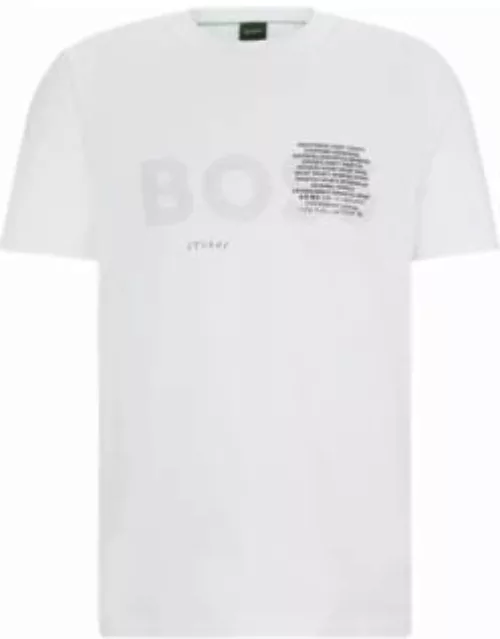 Cotton-jersey regular-fit T-shirt with signature artwork- White Men's T-Shirt