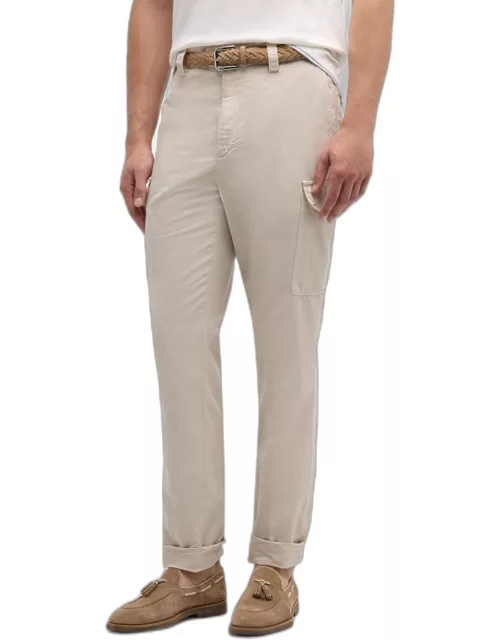 Men's Dyed Cotton-Linen Cargo Pant