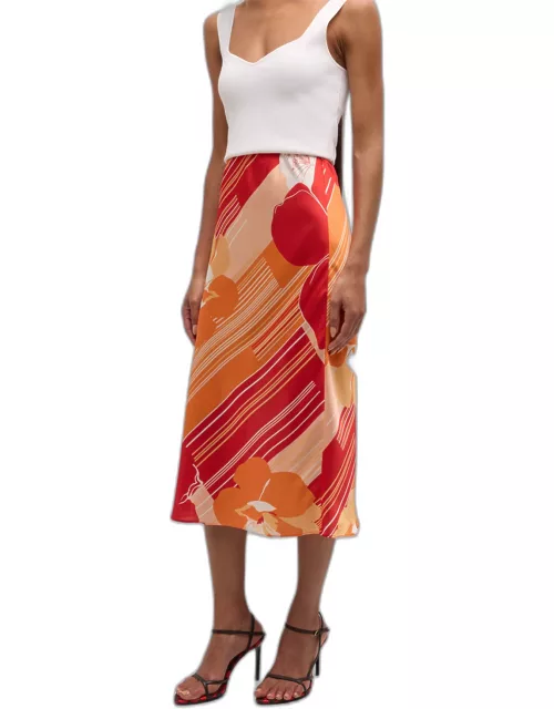 Rosetta Floral Midi Skirt