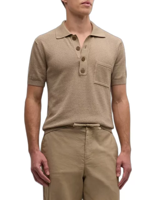Men's Clemente Cotton Knit Polo Shirt