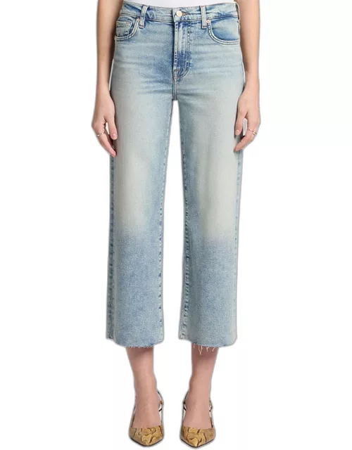 Alexa Cropped Jeans with Raw He
