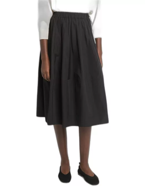 Cotton Midi Bubble Skirt