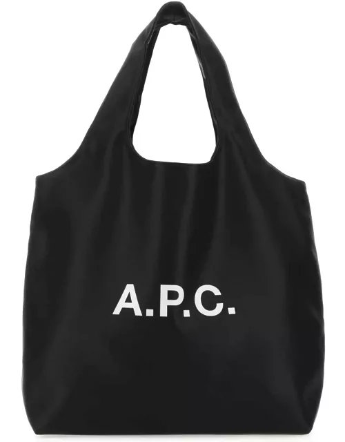 A.P.C. Black Synthetic Leather Shopping Bag