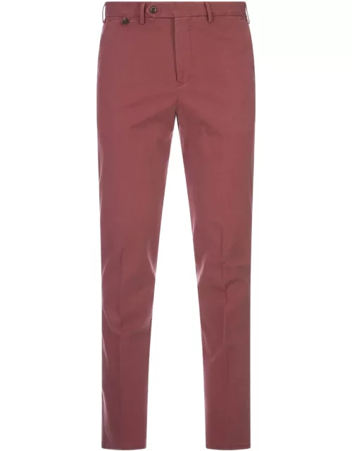 PT Torino Red Stretch Fabric Master Fit Trouser