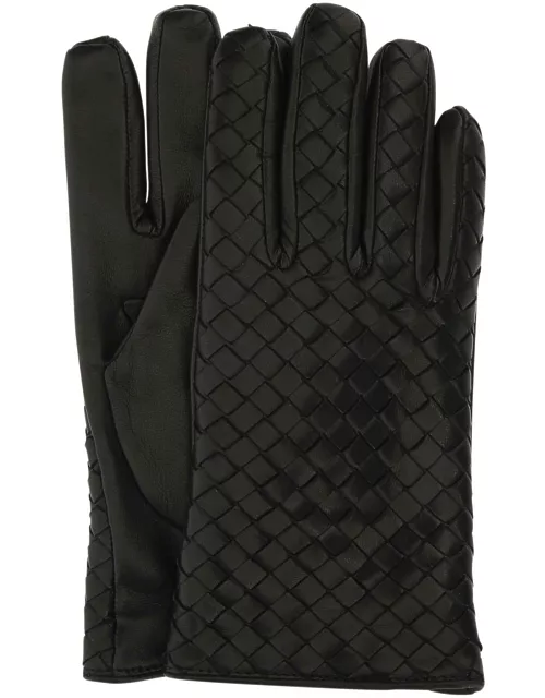 Bottega Veneta Black Leather Glove