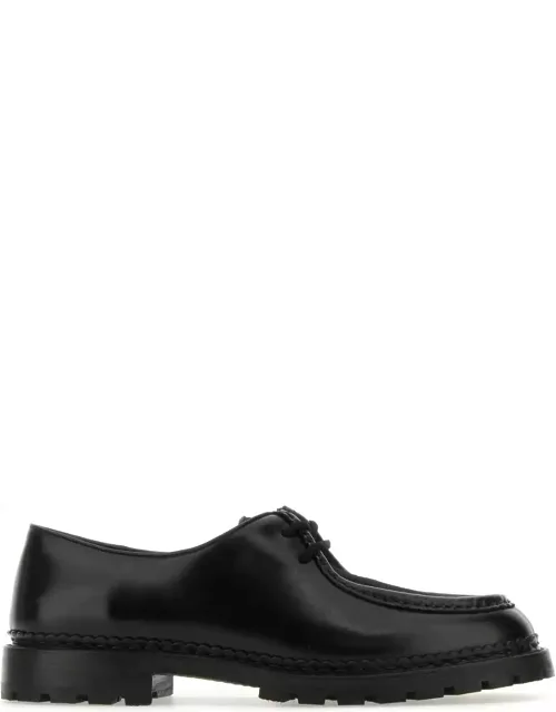 Saint Laurent Leather And Calf Hair Lace-up Shoe