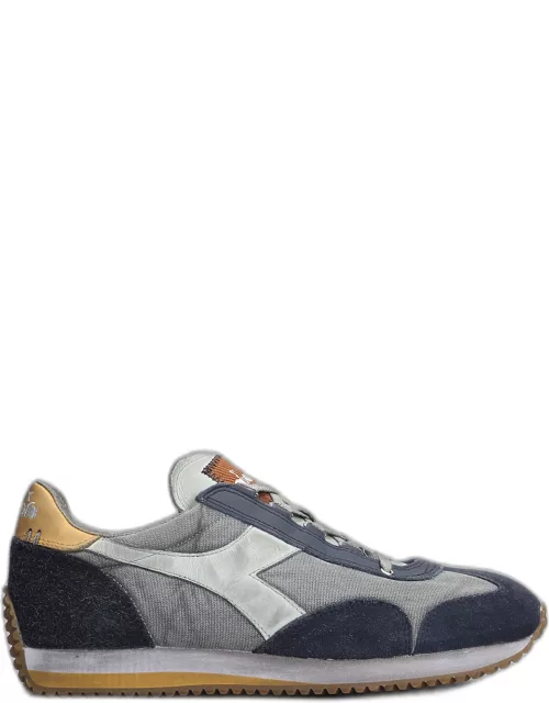 Diadora Equipe H Sneakers In Blue Suede And Fabric