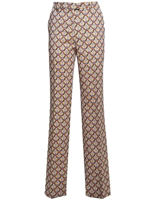 Etro Allover Floral Printed Straight-leg Trouser