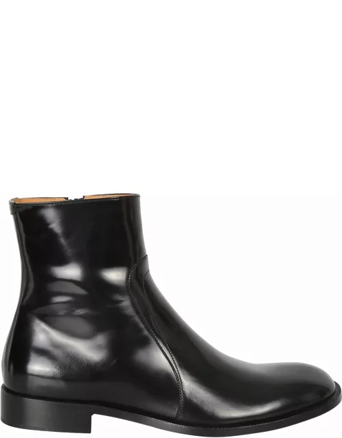Maison Margiela Black Smooth Leather Ankle Boot