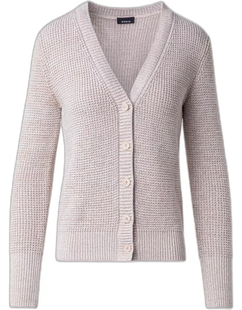 Structured Cotton Mouline Knit Cardigan