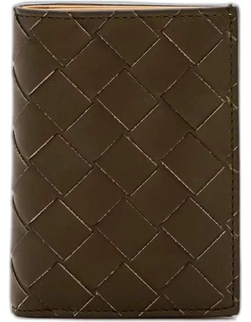 Bottega Veneta Intrecciato Leather Card Case Brown TU
