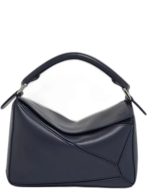 Small Puzzle Leather Top-Handle Bag