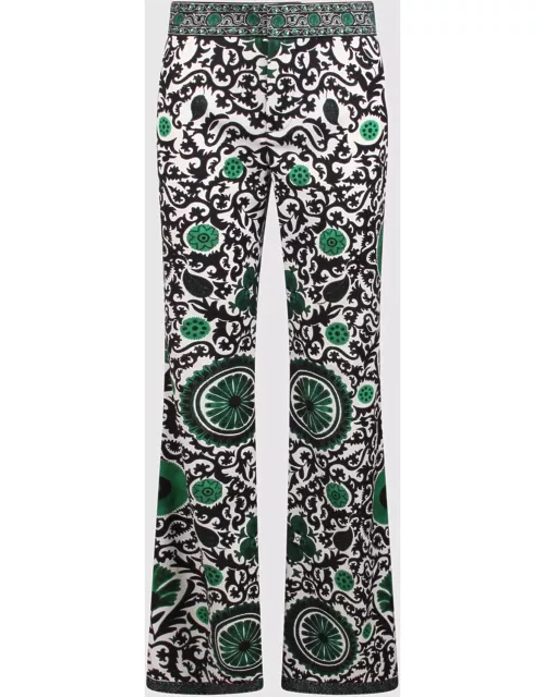 Alice + Olivia Alice Olivia Andrew Flared Trousers With Geometric Print