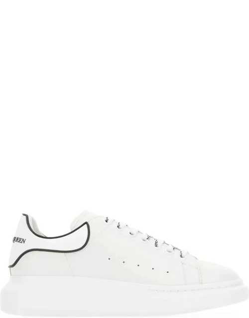 Alexander McQueen Chalk Leather Sneakers With White Rubber Hee