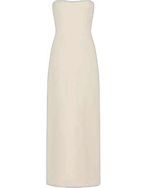 Opus Strapless Wool Crepe Maxi Dres