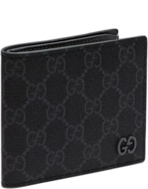 GG Supreme black/grey fabric wallet