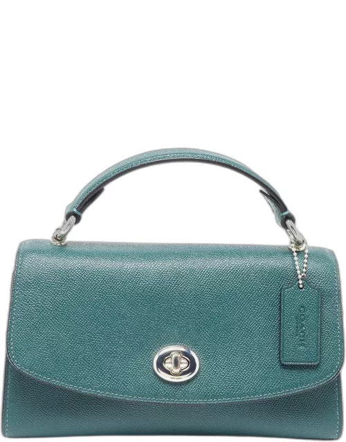 Coach Green Leather Tilly Top Handle Bag