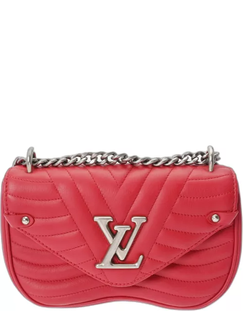 Louis Vuitton Red Leather New Wave Chain Shoulder Bag