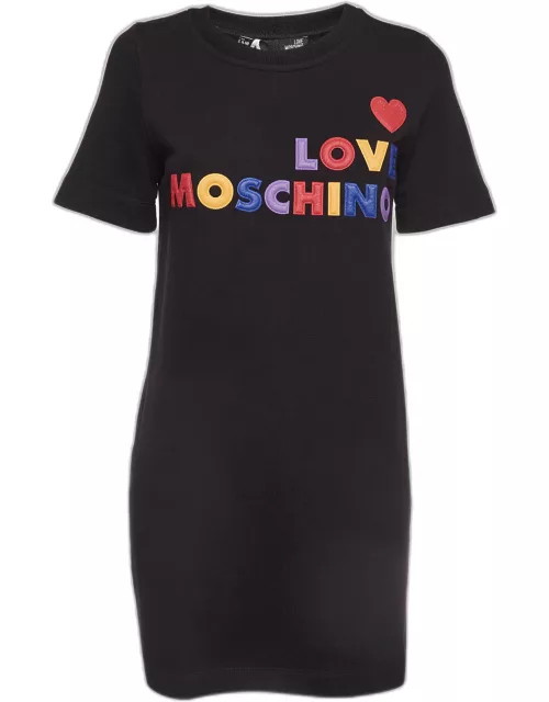 Love Moschino Black Printed T-shirt Dress