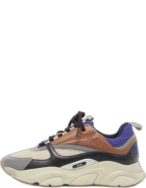 Dior Multicolor Leather and Mesh B22 Lace Up Sneaker