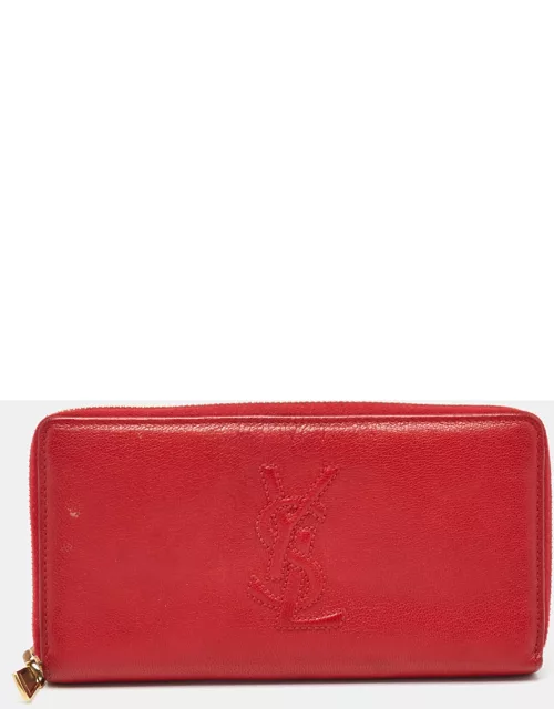 Saint Laurent Red Leather Belle De Jour Wallet