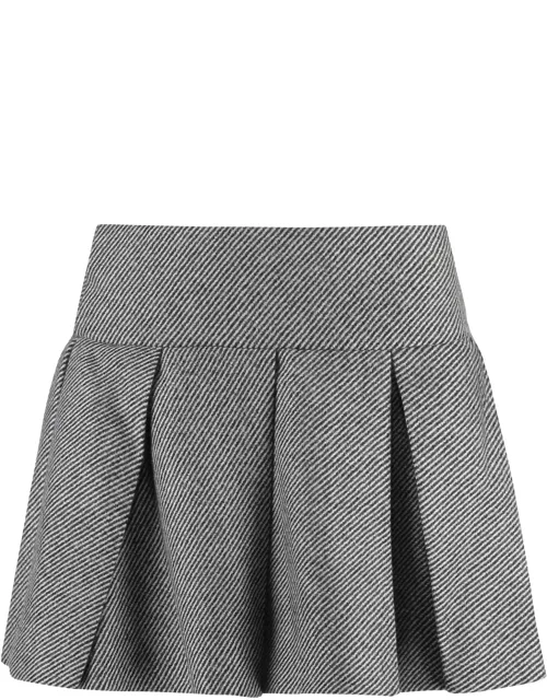 Patou Pleated Knitted Skirt