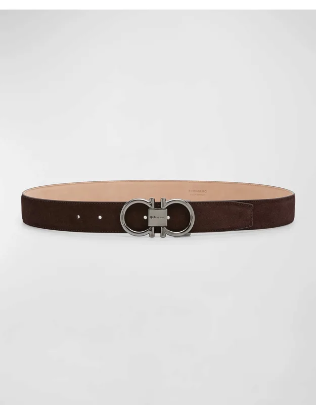 Men's Suede Gancini Belt