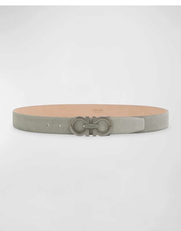 Men's Gancini Suede Belt