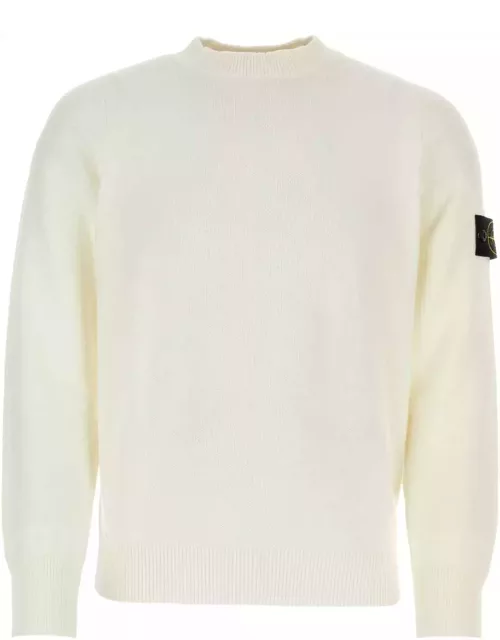 Stone Island Ivory Cotton Sweater