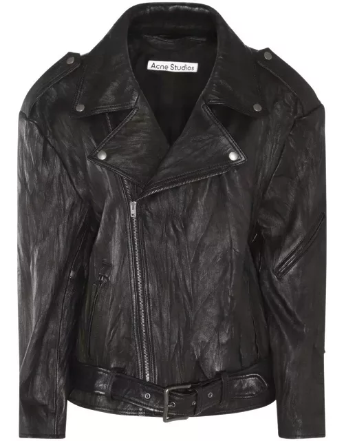 Acne Studios Double-breasted Zip Leather Jacket