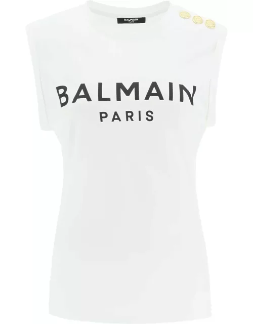 Balmain Logo Top With Embossed Button